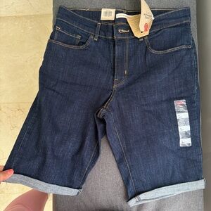Levi's Dark Blue Denim Women's Bermuda Shorts